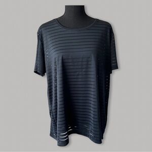 Skechers Black Sheer  Open Back Top